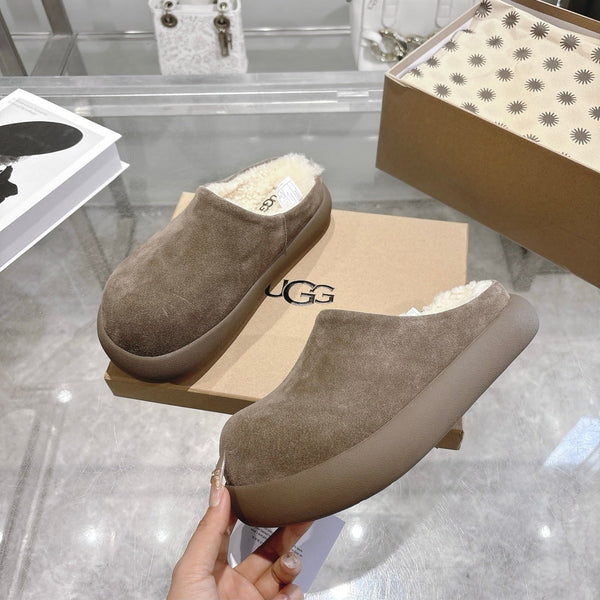 UGG Classic Ultra Mini Mule Muted Brown Wool Suede 518883