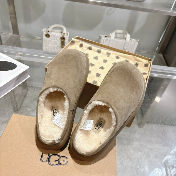 UGG Classic Ultra Mini Mule Earthy Brown Wool Suede 518884