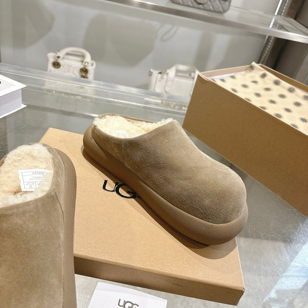 UGG Classic Ultra Mini Mule Earthy Brown Wool Suede 518884