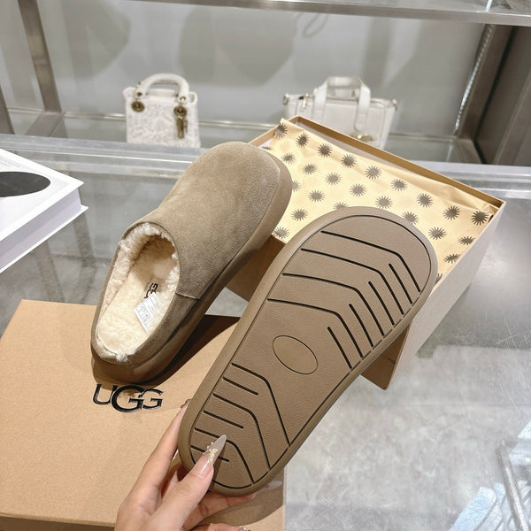 UGG Classic Ultra Mini Mule Earthy Brown Wool Suede 518884