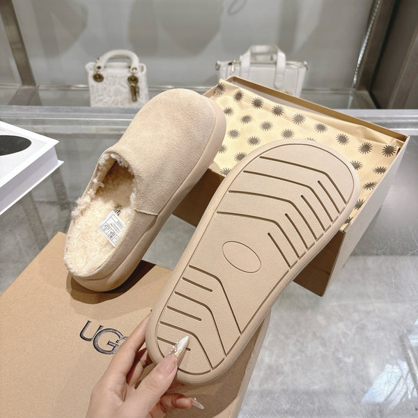 UGG Classic Ultra Mini Mule Muted Beige Wool Suede 518885