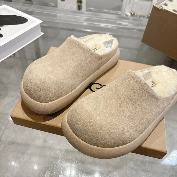 UGG Classic Ultra Mini Mule Muted Beige Wool Suede 518885
