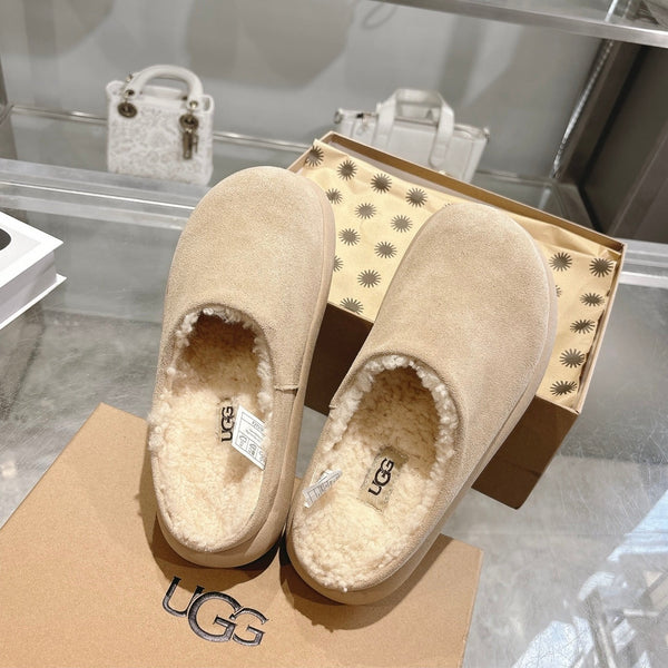 UGG Classic Ultra Mini Mule Muted Beige Wool Suede 518885