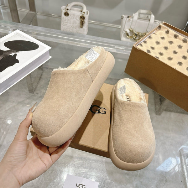 UGG Classic Ultra Mini Mule Muted Beige Wool Suede 518885