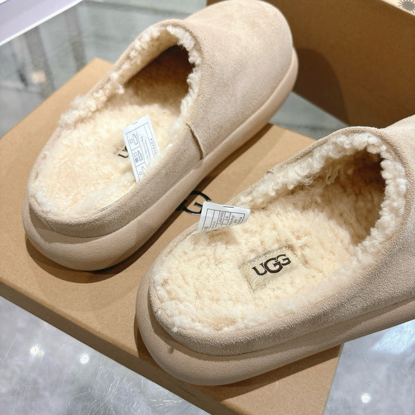 UGG Classic Ultra Mini Mule Muted Beige Wool Suede 518885
