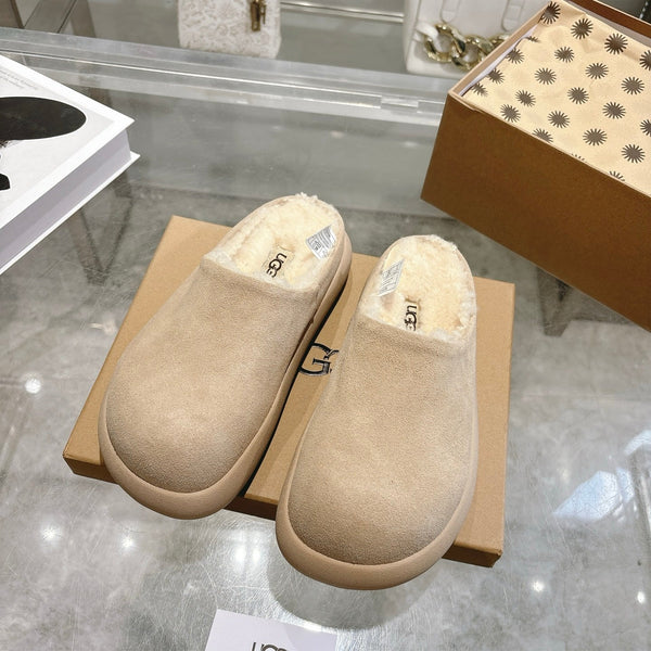 UGG Classic Ultra Mini Mule Muted Beige Wool Suede 518885