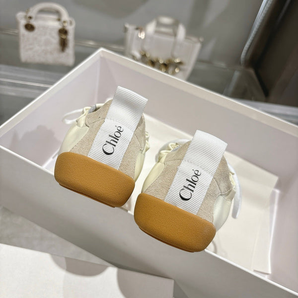 Chloe ballet flat casual shoes cream cowhide 518815