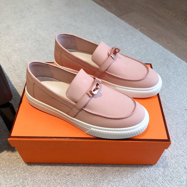 SNEAKER SLIP-ON HM GAME IN PELLE DI VITELLO COLOR PESCA