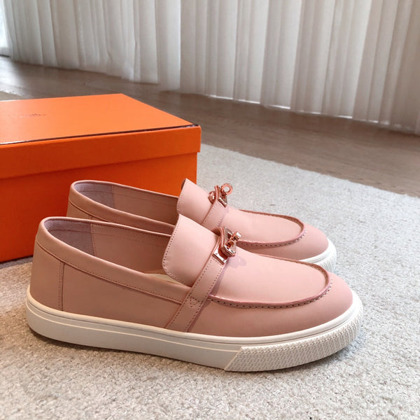 SNEAKER SLIP-ON HM GAME IN PELLE DI VITELLO COLOR PESCA