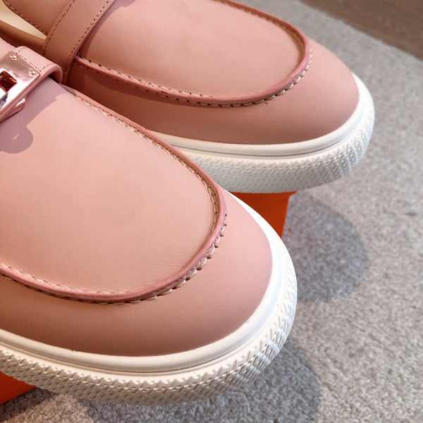 SNEAKER SLIP-ON HM GAME IN PELLE DI VITELLO COLOR PESCA