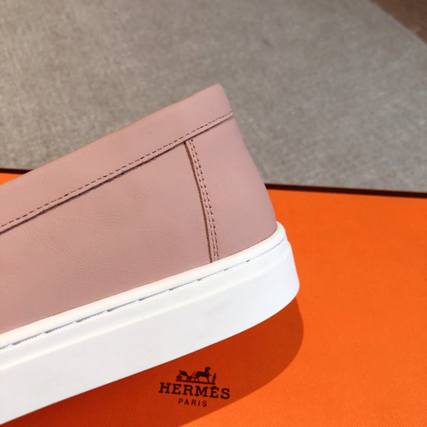 SNEAKER SLIP-ON HM GAME IN PELLE DI VITELLO COLOR PESCA