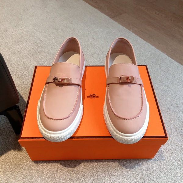 SNEAKER SLIP-ON HM GAME IN PELLE DI VITELLO COLOR PESCA