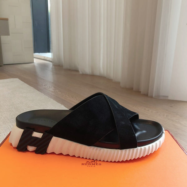 HM INFRA SANDAL BLACK SUEDE