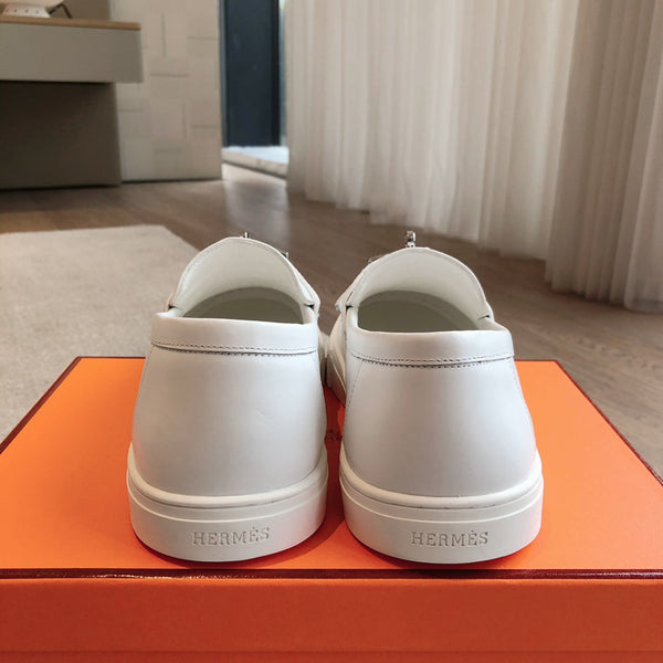 HM GAME SLIP-ON SNEAKER WHITE WITH TASSEL CALFSKIN