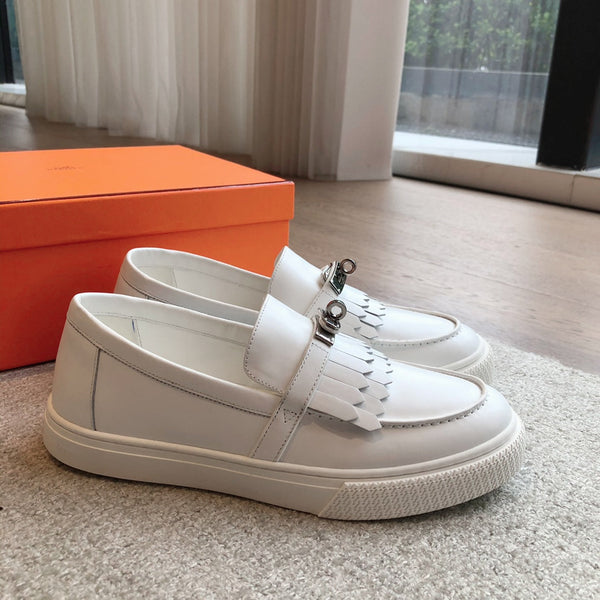 HM GAME SLIP-ON SNEAKER WHITE WITH TASSEL CALFSKIN