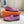 Mocassino Paris in pelle di vitello viola con motivo coccodrillo e fibbia argentata 734375