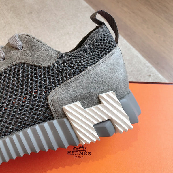 HM Men's 25 Sneaker Grey Mesh Suede 541306