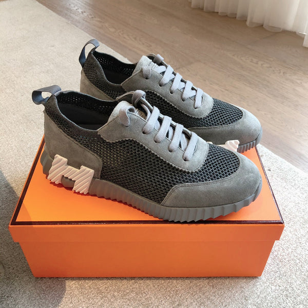 HM Men's 25 Sneaker Grey Mesh Suede 541306