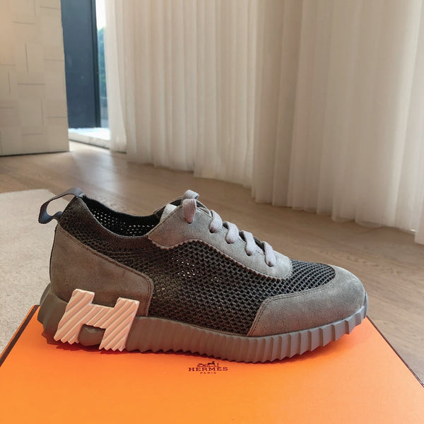 HM Men's 25 Sneaker Grey Mesh Suede 541306