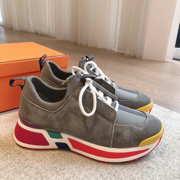 Sneaker HM Just in pelle scamosciata grigia