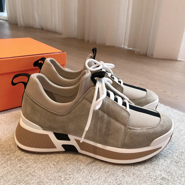 Sneaker HM Just in pelle scamosciata grigio chiaro