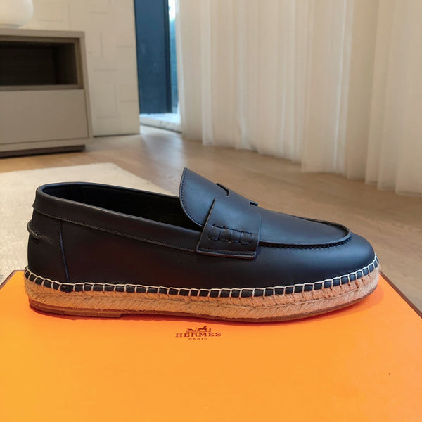 Espadrillas HM Trip in pelle di vitello blu scuro