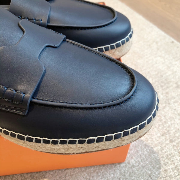 Espadrillas HM Trip in pelle di vitello blu scuro