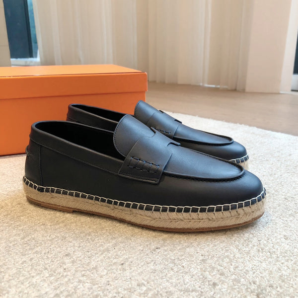 Espadrillas HM Trip in pelle di vitello blu scuro