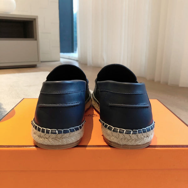 Espadrillas HM Trip in pelle di vitello blu scuro