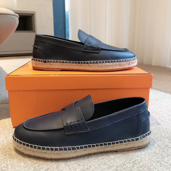 Espadrillas HM Trip in pelle di vitello blu scuro