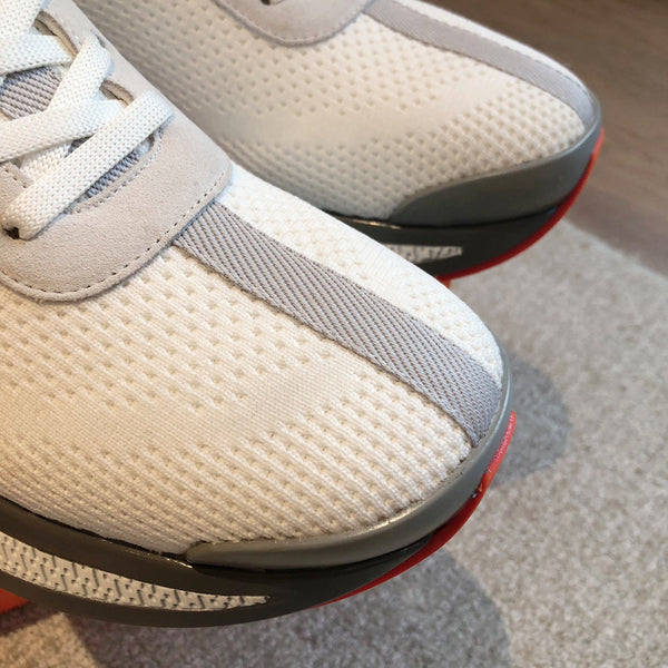 Sneaker HM Heros in pelle di vitello e tessuto a rete bianco grigio marrone arancione 970869