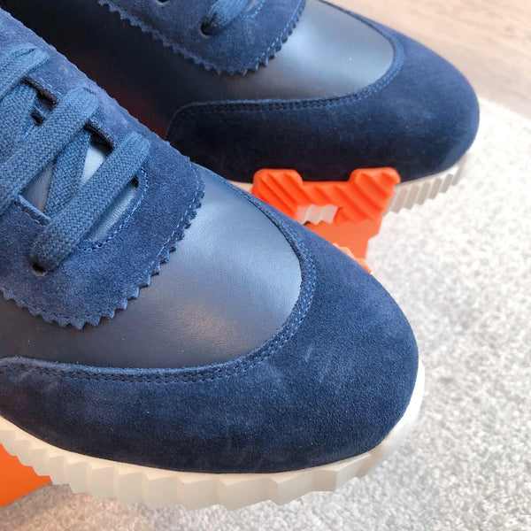 HM Men's 25 Sneaker Navy Blue Cowhide Suede 541322