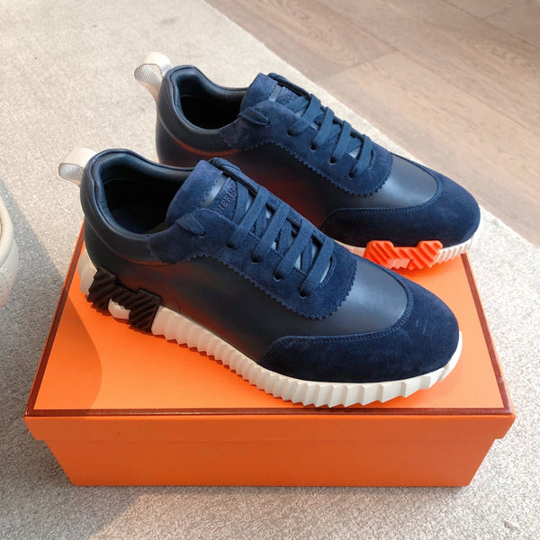 HM Men's 25 Sneaker Navy Blue Cowhide Suede 541322