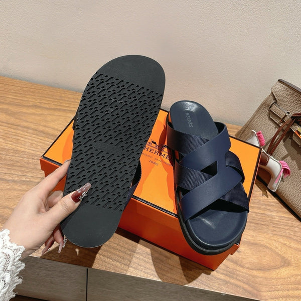 HM 25 Kazimir Sandal Two-tone Calfskin Canvas