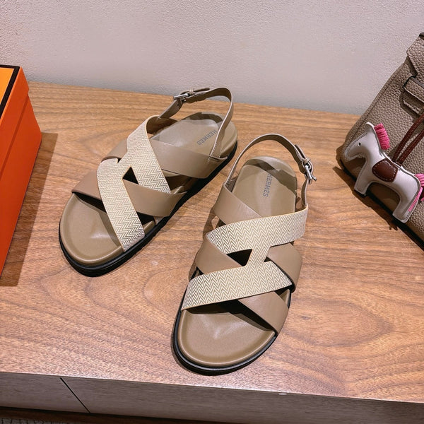 HM 25 Heracles Sandal Nude Calfskin Light Pink Canvas