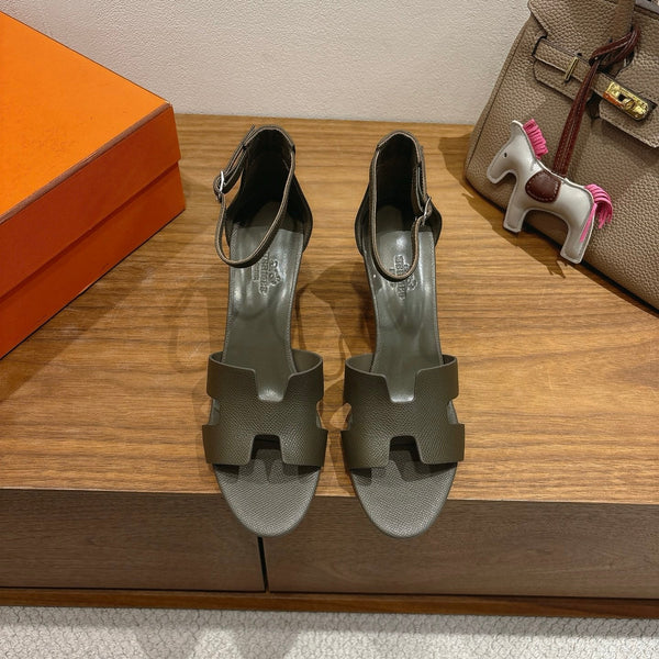 HM Encens Sandal 50mm Black Calfskin 429013