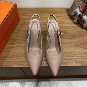 Escarpins HM Lover 80mm Beige Galet en Veau 429026