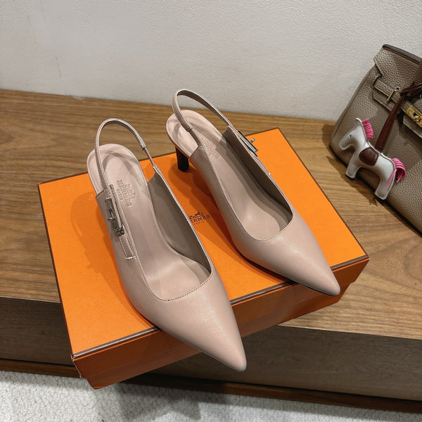 HM Lover Pump 80mm Beige Galet Calfskin 429026