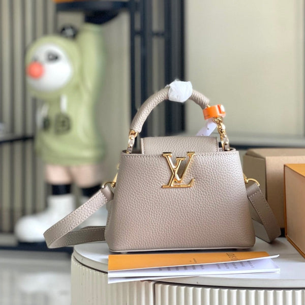 CAPUCINES MINI 21 BEIGE SCURO TAURILLON ORO FERRAMENTA