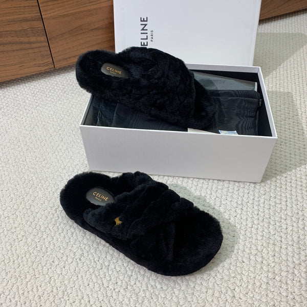 CL 26s Cross-Strap Sandals In Black Wool
