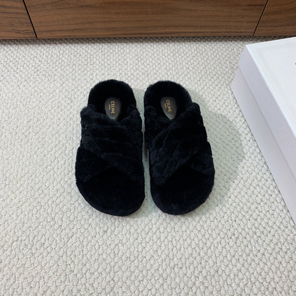 CL 26s Cross-Strap Sandals In Black Wool