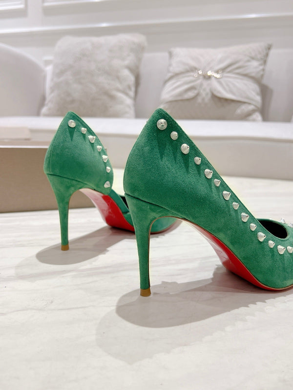 CL 25 Iriza Pumps 8.5cm Pelle scamosciata verde 314904