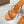 CL 25 Cross-Strap Slippers Orange Gloss Calf Patent Leather Rivets 314924