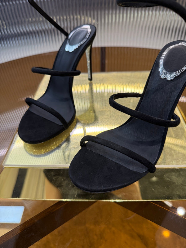 RC 25C Classic Sandals 9.5cm Black Sheepskin 310621