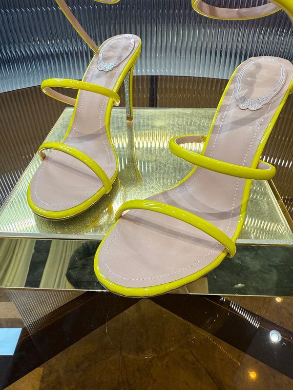 RC 25C Snake-Shaped Sandals 9.5cm Yellow Sheepskin 310625