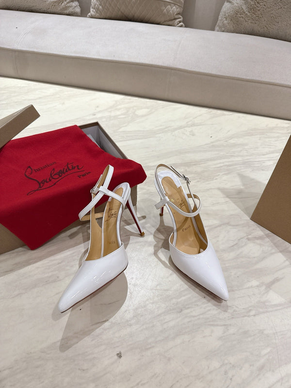 CL 25 Slingback White Gloss Calf Patent Leather 307521