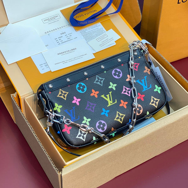 LV x TM Pochette Accessoires 22cm Nero Multicolore Monogram Canvas