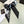 Mini-foulard CC Twilly 120 cm soie de mûrier noire et blanche 949113