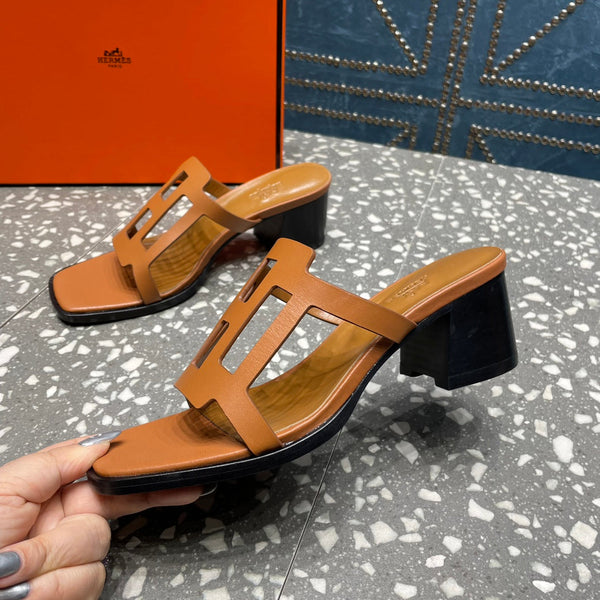 HM Lzzy 50 Sandal Brown Orange Lambskin  962947