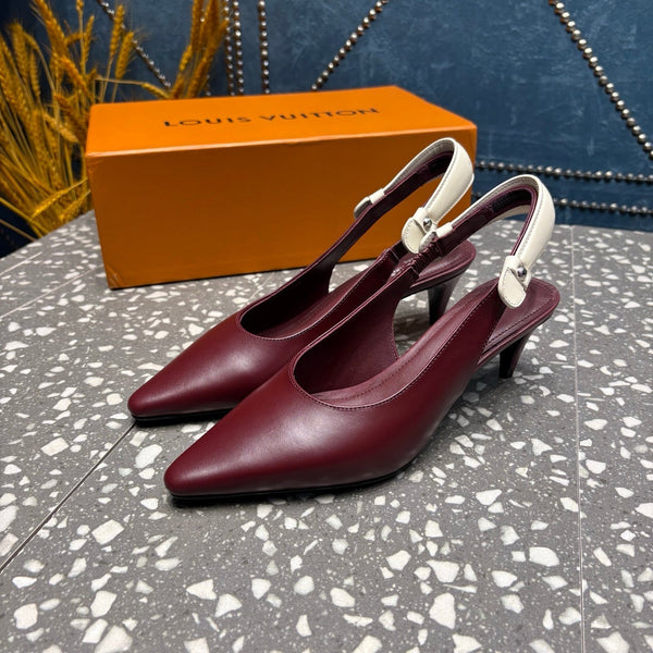 HM Slingback 5.5cm Red Cowhide 350960